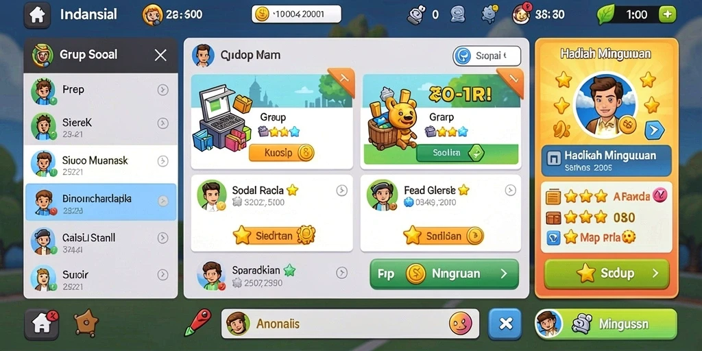 Gambar menampilkan karakter utama dalam aksi.