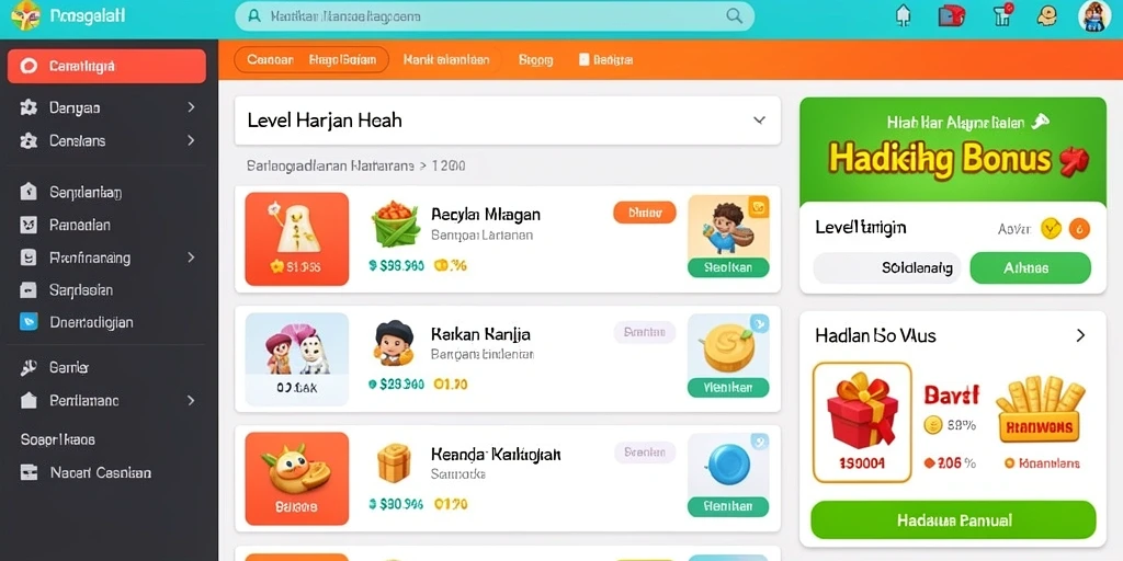 Tampilan karakter utama yang penuh warna.