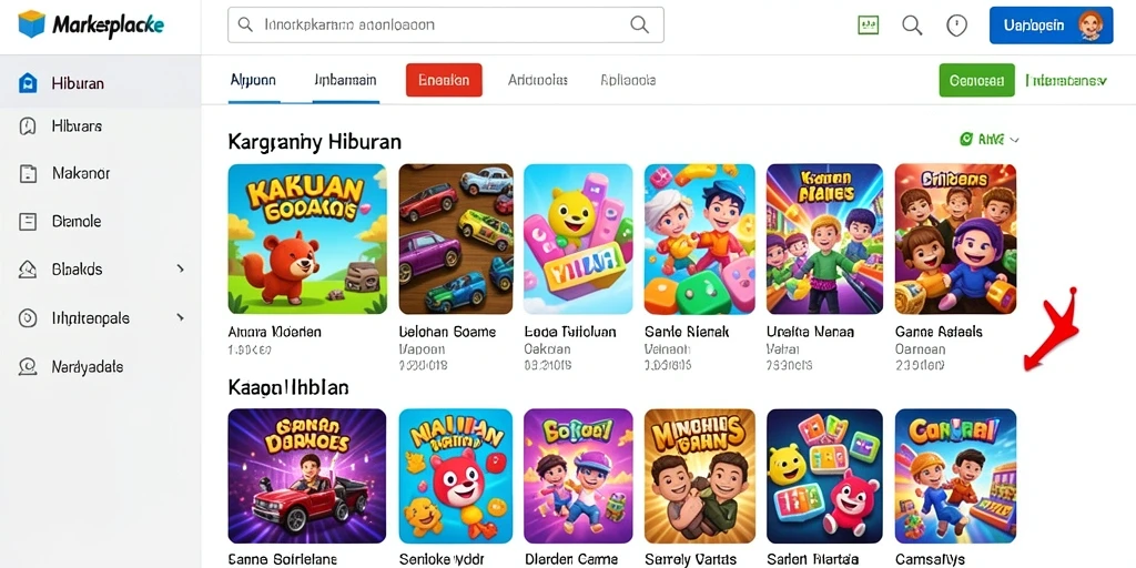 Tampilan menarik yang memikat pemain.
