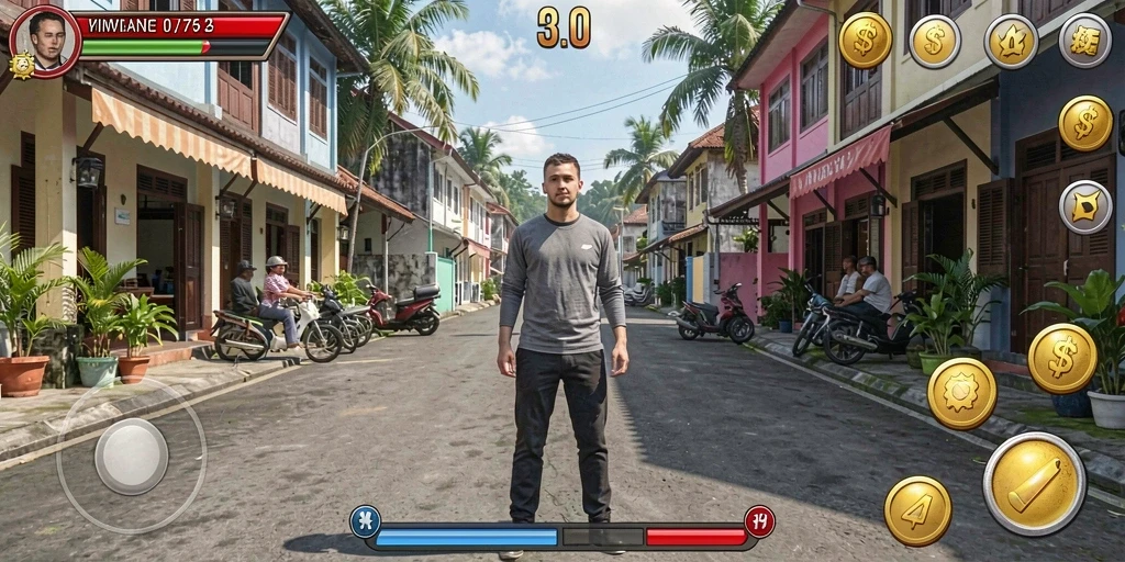 Tampilan awal game dengan desain yang menarik.